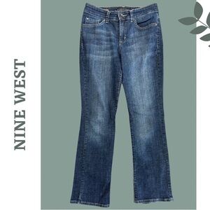 Nine West Women's Blue Jeans West End Ave Fit Boodcut Size 4